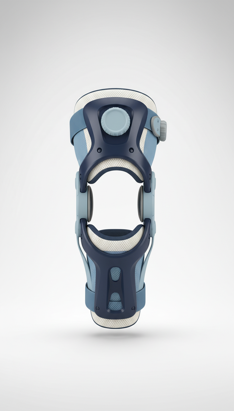 Orthopedic Knee Brace with Reinforced Hinges